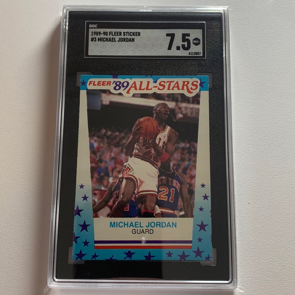 1989 Fleer Sticker Michael Jordan SGC 7.5